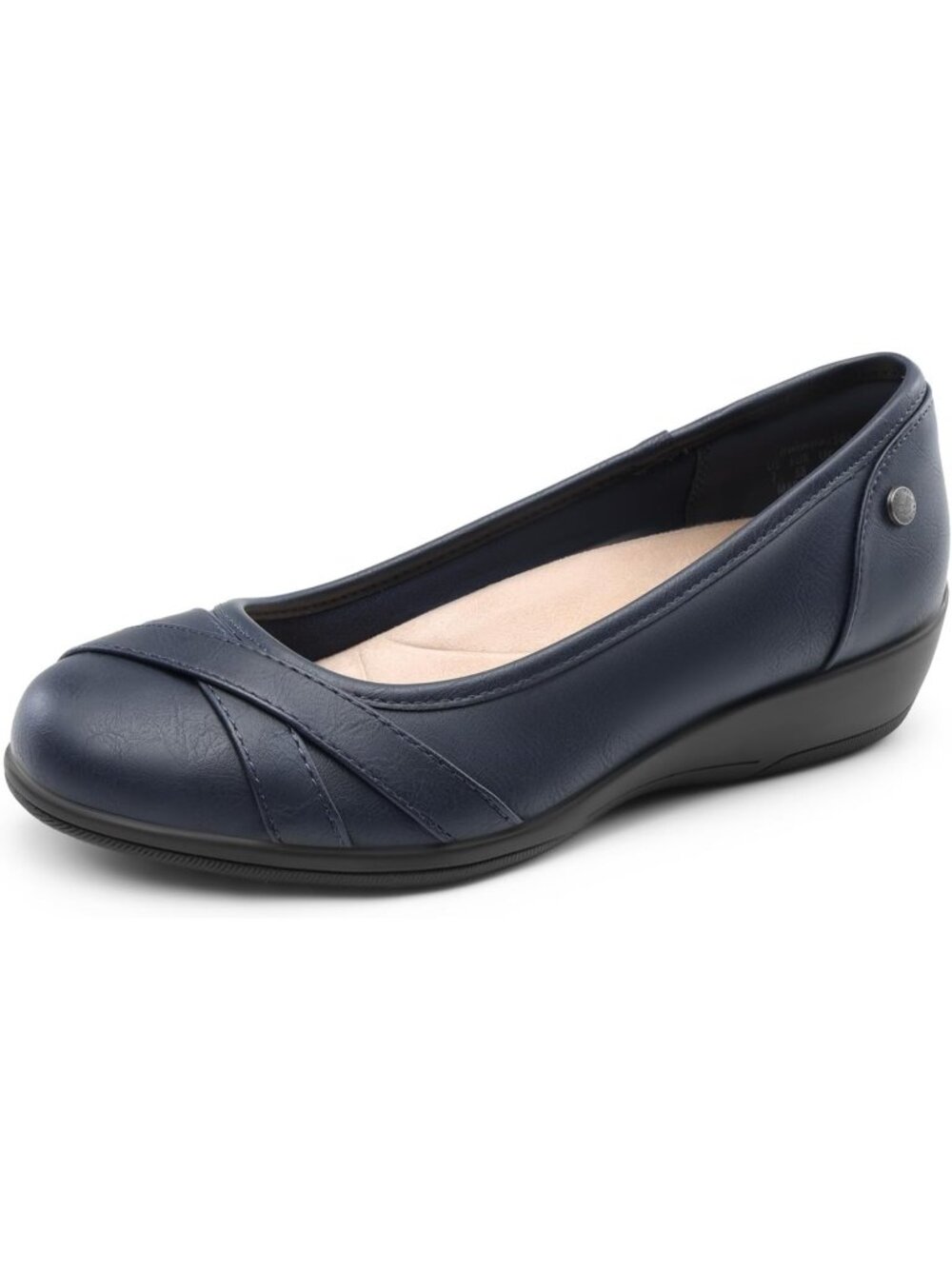 DREAM PAIRS Womens Navy Blue Comfortable Round Toe Lightweight Ballet Flat Shoes